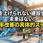 給料を上げられない建設会社に未来はない！利益率改善の具体的ステップ